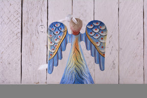 Painted Angel Ornament Blue
