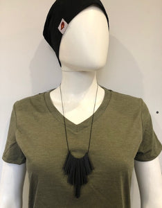 Recycled Tire Fringe Necklace